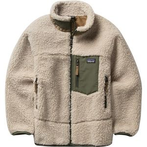 Patagonia Boys Retro-X Fleece Full-Zip Jacket Large (12) 
Natural/Coriander
